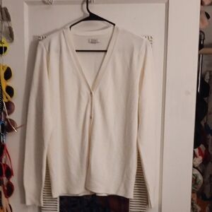 💜 3/$15💜Croft & Barrow Cream Women's Cardigan💜